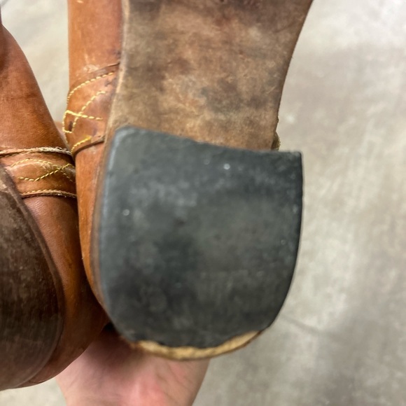 Vintage 70s campus Brown Leather Women's Boots - Picture 11 of 12